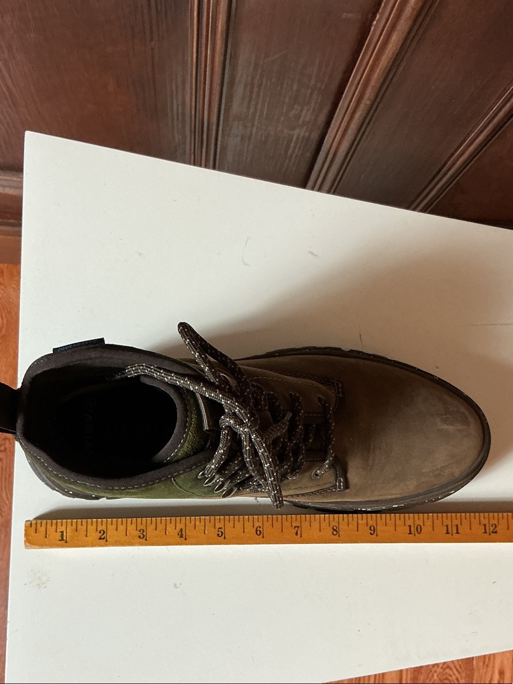 Ariat Brown and Green Lace-Up Hiking Boots - Picture 9 of 10